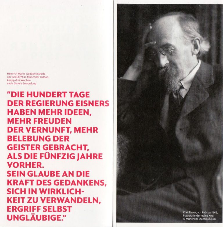 Kurt Eisner. Schon mal gehört? Amore e rabbia